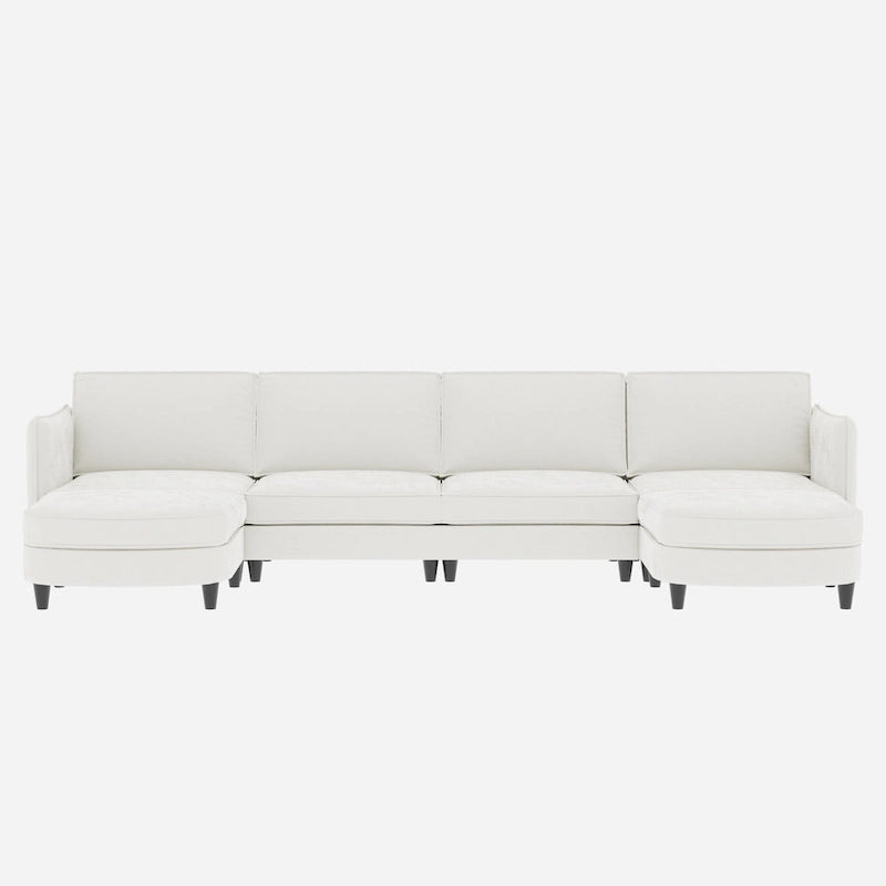 Christopher Knight Home - Benjamin Grand 6-Sitzer U-förmiges Sofa mit beweglichem Ottoman und praktischen Aufbewahrungstaschen