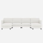 Christopher Knight Home - Benjamin Grand 6-Sitzer U-förmiges Sofa mit beweglichem Ottoman und praktischen Aufbewahrungstaschen