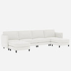 Christopher Knight Home - Benjamin Grand 6-Sitzer U-förmiges Sofa mit beweglichem Ottoman und praktischen Aufbewahrungstaschen