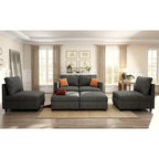 Christopher Knight Home - Stellar modulares U-förmiges Schlafsofa mit Stauraum, 6 Sitze, Ottoman und Chenille-Stoff