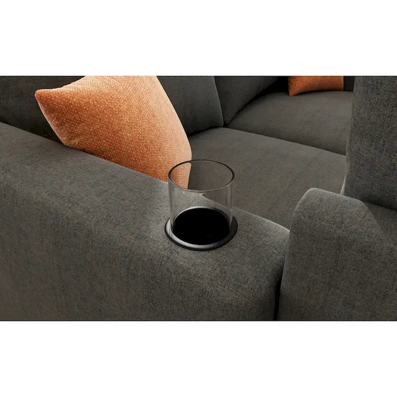 Christopher Knight Home - Stellar modulares U-förmiges Schlafsofa mit Stauraum, 6 Sitze, Ottoman und Chenille-Stoff