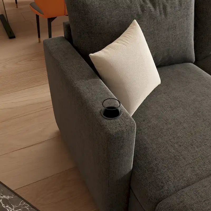 Christopher Knight Home - Stellar modulares U-förmiges Schlafsofa mit Stauraum, 6 Sitze, Ottoman und Chenille-Stoff