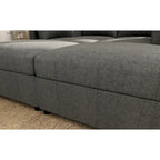 Christopher Knight Home - Stellar modulares U-förmiges Schlafsofa mit Stauraum, 6 Sitze, Ottoman und Chenille-Stoff