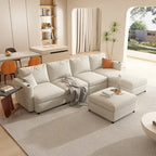 Christopher Knight Home - Stellar modulares U-förmiges Schlafsofa mit Stauraum, 6 Sitze, Ottoman und Chenille-Stoff