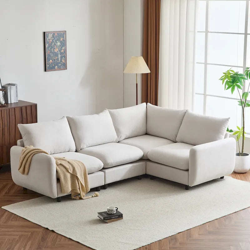Christopher Knight Home - Evelyn Modernes, modulares L-förmiges Polster-Schnittsofa