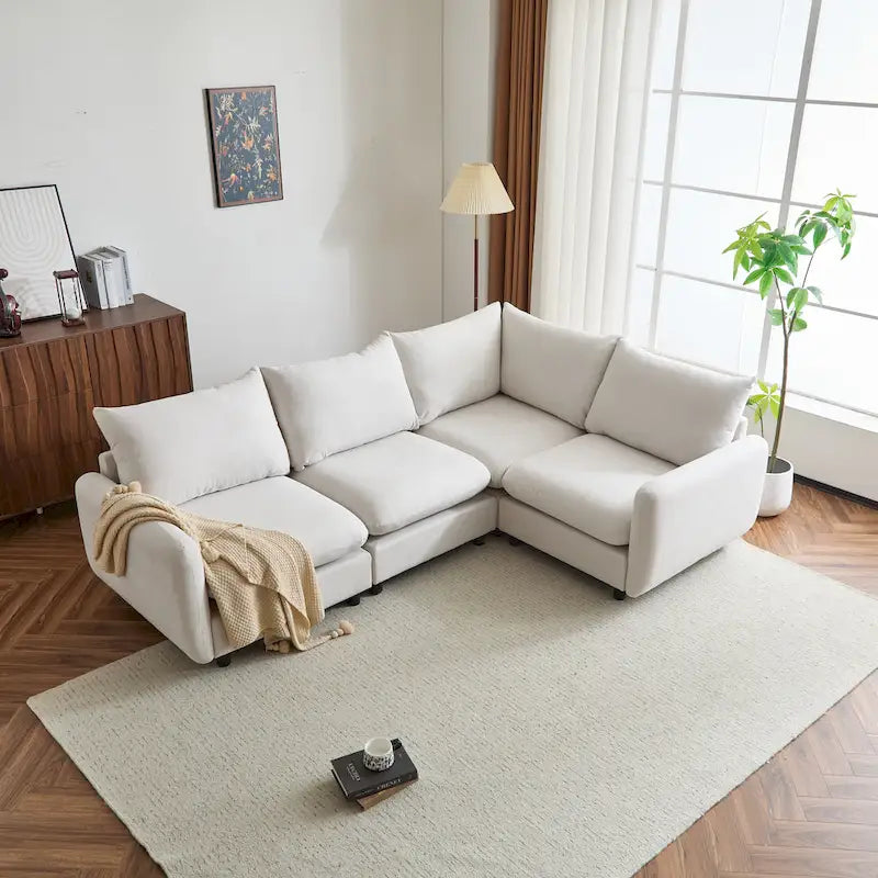 Christopher Knight Home - Evelyn Modernes, modulares L-förmiges Polster-Schnittsofa