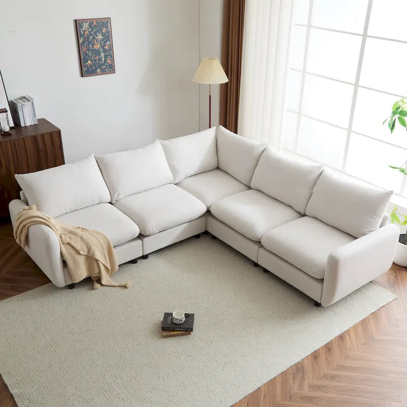 Christopher Knight Home - Evelyn Modernes, modulares L-förmiges Polster-Schnittsofa