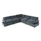 Christopher Knight Home – Harper 115 modulares Polstersofa mit Plüschkissen und versteckten Staufächern