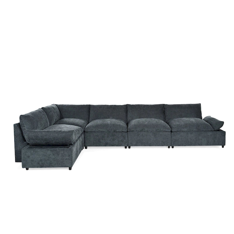 Christopher Knight Home – Harper 115 modulares Polstersofa mit Plüschkissen und versteckten Staufächern