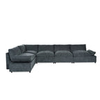 Christopher Knight Home – Harper 115 modulares Polstersofa mit Plüschkissen und versteckten Staufächern