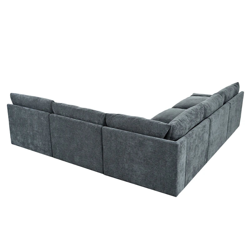 Christopher Knight Home – Harper 115 modulares Polstersofa mit Plüschkissen und versteckten Staufächern