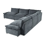 Christopher Knight Home – Harper 115 modulares Polstersofa mit Plüschkissen und versteckten Staufächern