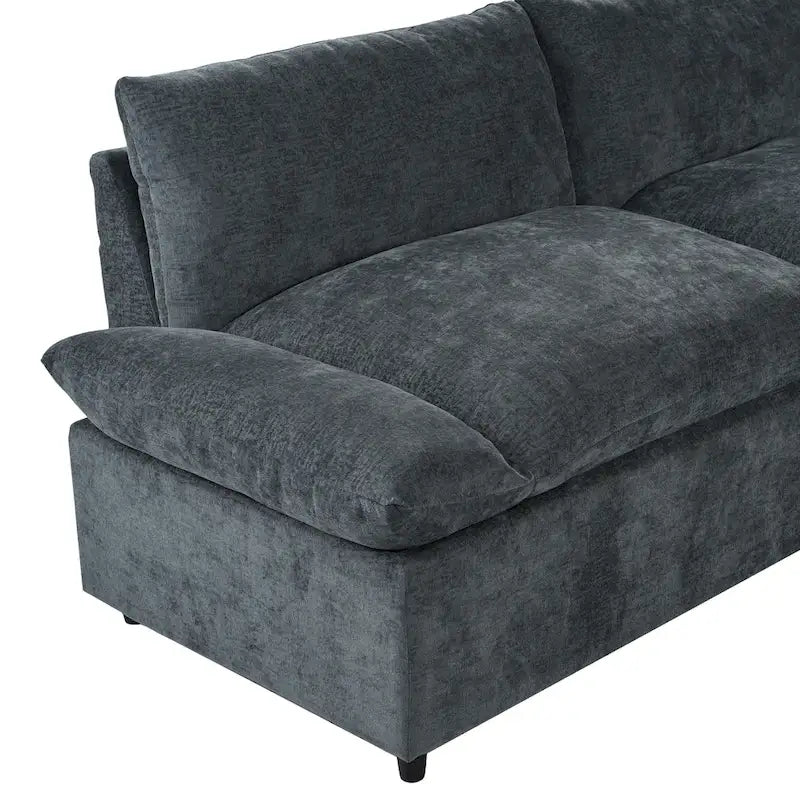 Christopher Knight Home – Harper 115 modulares Polstersofa mit Plüschkissen und versteckten Staufächern