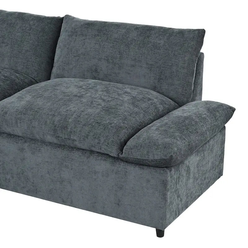 Christopher Knight Home – Harper 115 modulares Polstersofa mit Plüschkissen und versteckten Staufächern
