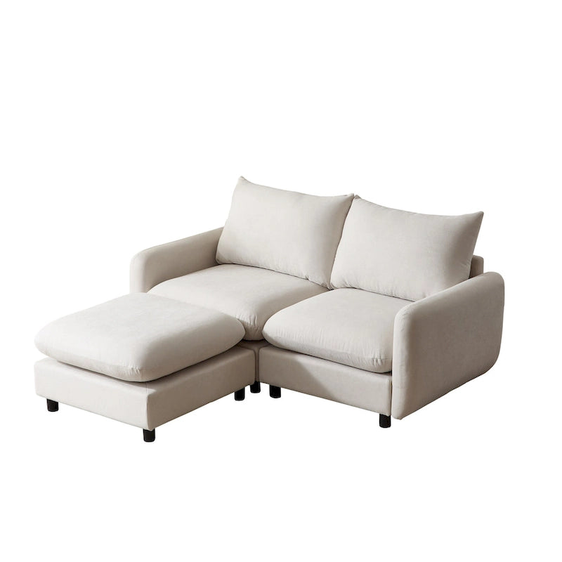 Christopher Knight Home - Evelyn Modernes 2-Sitzer Modulares Polster Ecksofa mit Ottomanen