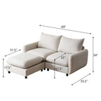 Christopher Knight Home - Evelyn Modernes 2-Sitzer Modulares Polster Ecksofa mit Ottomanen