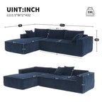 Zab Chenille zweiteiliges Sektionalsofa von GDFStudio
