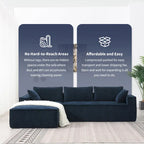 Zab Chenille zweiteiliges Sektionalsofa von GDFStudio