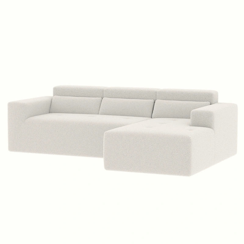 Christopher Knight Home - 109 Modernes modulares Sektionssofa, L-förmige Couch aus Teddy-Stoff mit Recamiere und Kissen