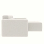 Christopher Knight Home - 109 Modernes modulares Sektionssofa, L-förmige Couch aus Teddy-Stoff mit Recamiere und Kissen