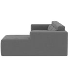 Christopher Knight Home - 109 Modernes modulares Sektionssofa, L-förmige Couch aus Teddy-Stoff mit Recamiere und Kissen