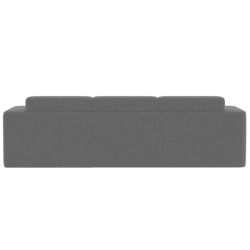 Christopher Knight Home - 109 Modernes modulares Sektionssofa, L-förmige Couch aus Teddy-Stoff mit Recamiere und Kissen