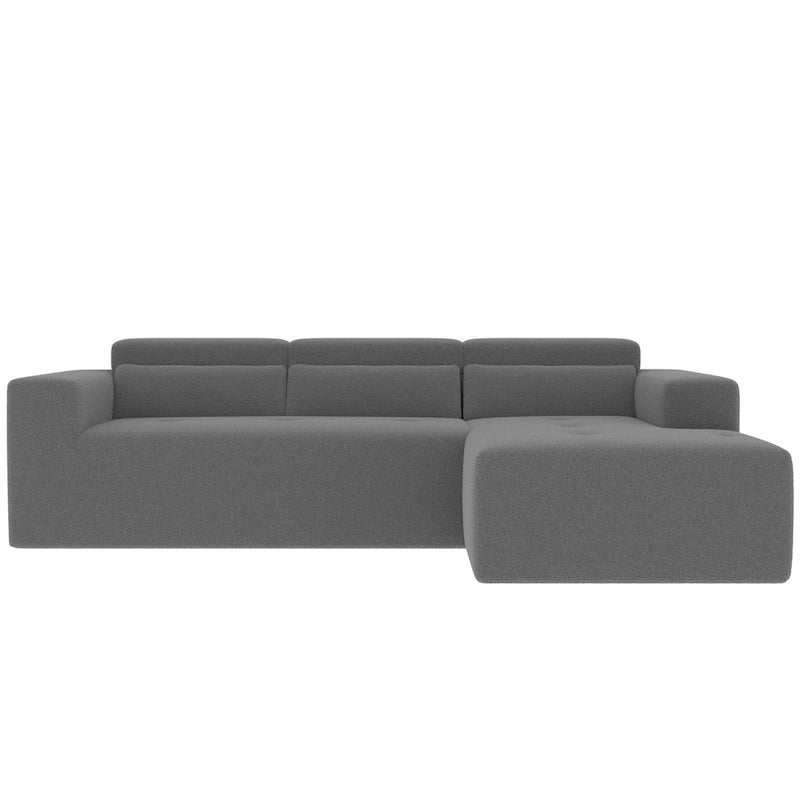 Christopher Knight Home - 109 Modernes modulares Sektionssofa, L-förmige Couch aus Teddy-Stoff mit Recamiere und Kissen