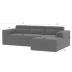 Christopher Knight Home - 109 Modernes modulares Sektionssofa, L-förmige Couch aus Teddy-Stoff mit Recamiere und Kissen