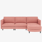 Christopher Knight Home - Benjamin Geräumiges 3-Sitzer L-förmiges Sofa mit beweglicher Ottomane und Aufbewahrungstaschen