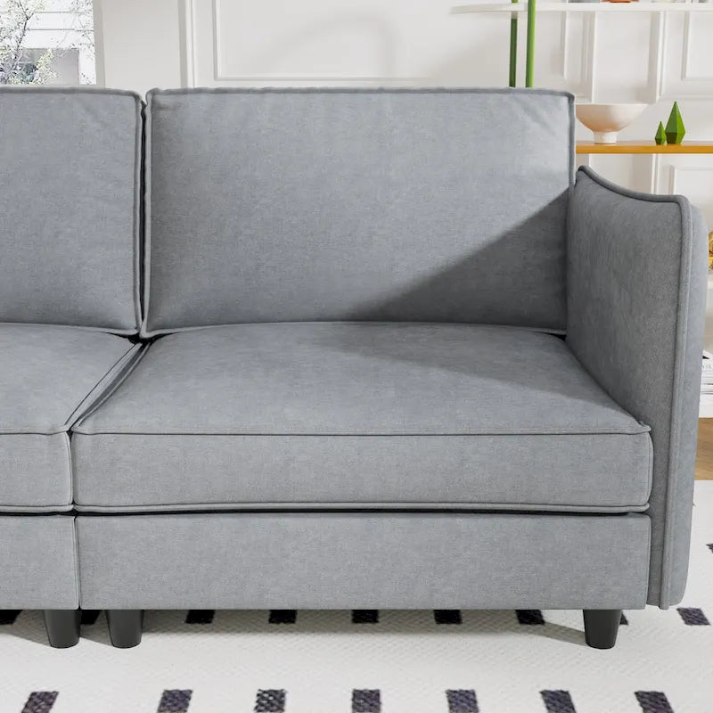 Christopher Knight Home - Benjamin Geräumiges 3-Sitzer L-förmiges Sofa mit beweglicher Ottomane und Aufbewahrungstaschen