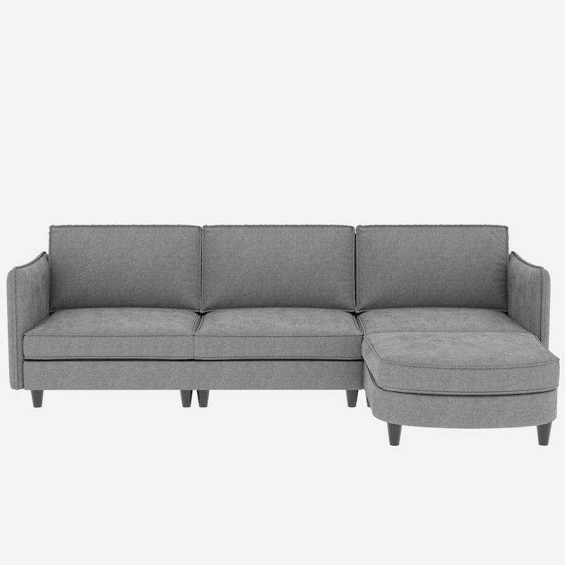 Christopher Knight Home - Benjamin Geräumiges 3-Sitzer L-förmiges Sofa mit beweglicher Ottomane und Aufbewahrungstaschen