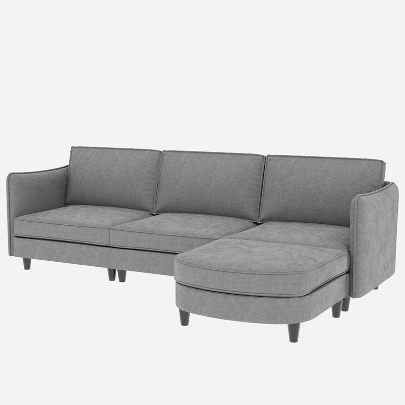 Christopher Knight Home - Benjamin Geräumiges 3-Sitzer L-förmiges Sofa mit beweglicher Ottomane und Aufbewahrungstaschen