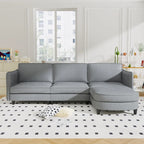 Christopher Knight Home - Benjamin Geräumiges 3-Sitzer L-förmiges Sofa mit beweglicher Ottomane und Aufbewahrungstaschen