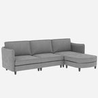 Christopher Knight Home - Benjamin Geräumiges 3-Sitzer L-förmiges Sofa mit beweglicher Ottomane und Aufbewahrungstaschen