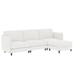 Christopher Knight Home - Benjamin Geräumiges 3-Sitzer L-förmiges Sofa mit beweglicher Ottomane und Aufbewahrungstaschen