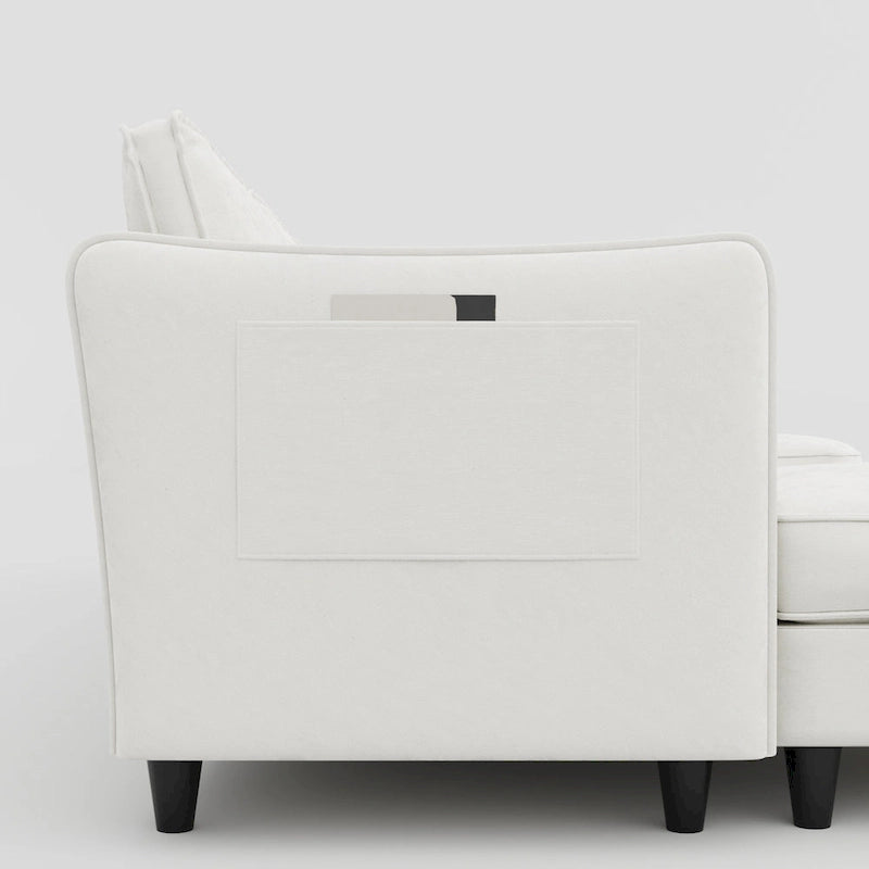 Christopher Knight Home - Benjamin Geräumiges 3-Sitzer L-förmiges Sofa mit beweglicher Ottomane und Aufbewahrungstaschen