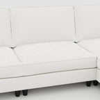 Christopher Knight Home - Benjamin Geräumiges 3-Sitzer L-förmiges Sofa mit beweglicher Ottomane und Aufbewahrungstaschen