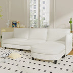 Christopher Knight Home - Benjamin Geräumiges 3-Sitzer L-förmiges Sofa mit beweglicher Ottomane und Aufbewahrungstaschen