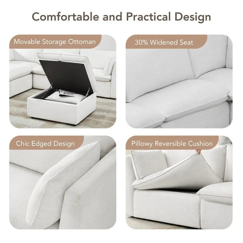 Couchgarnitur Cypress, modulares Sofa für das Wohnzimmer