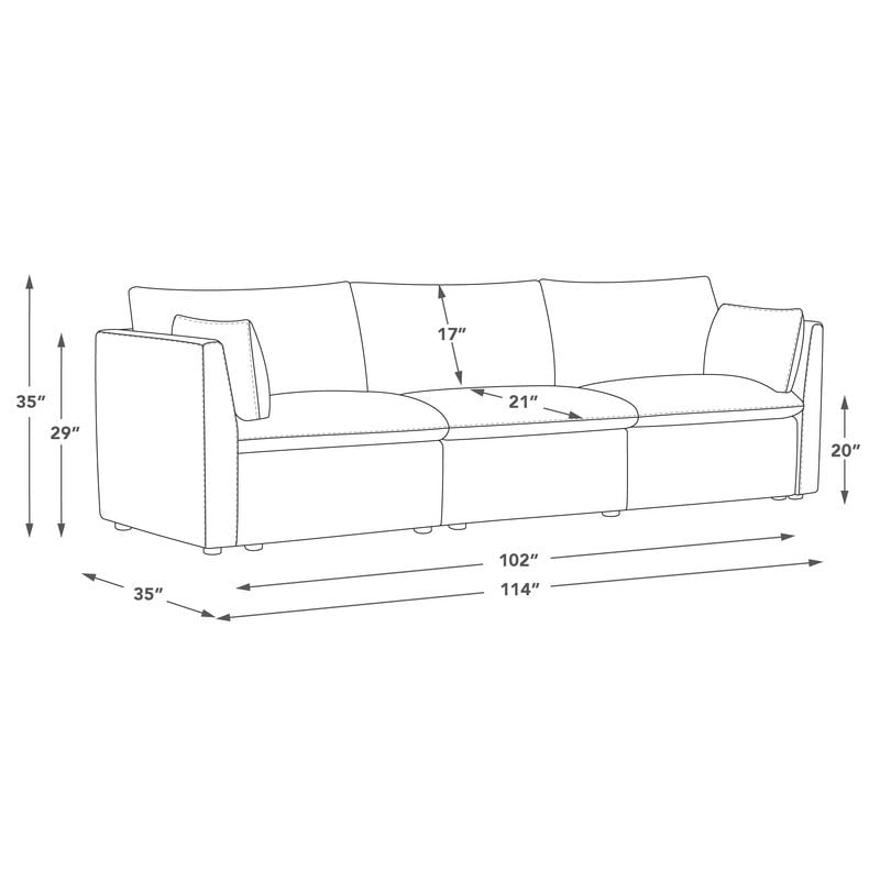 Couchgarnitur Cypress, modulares Sofa für das Wohnzimmer