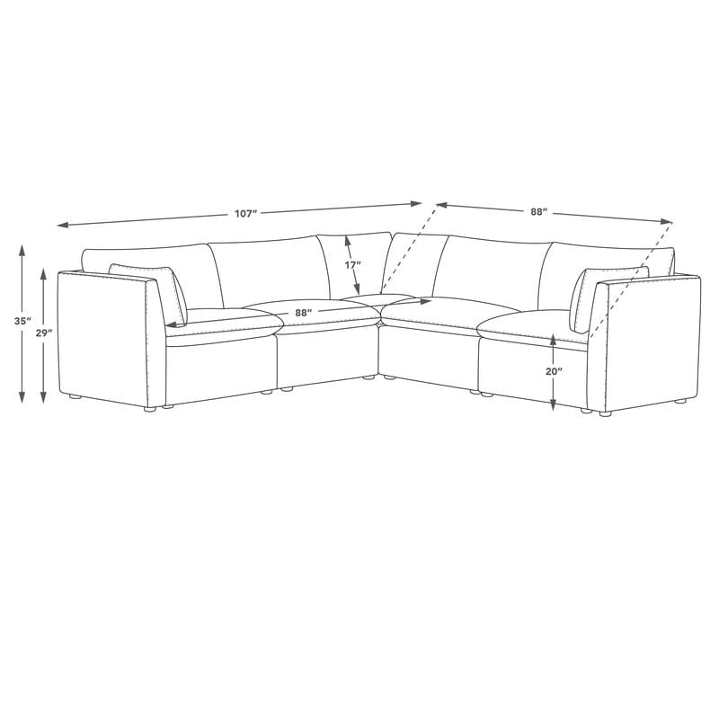 Cypress V-förmige Ecksofas Modulares Sofa