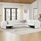 Cypress 141W L-förmiges Power Sectional Sofa mit elektrischen Fußstützen