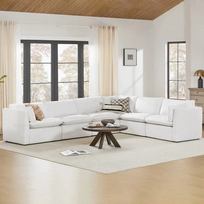 Cypress 141W L-förmiges Power Sectional Sofa mit elektrischen Fußstützen