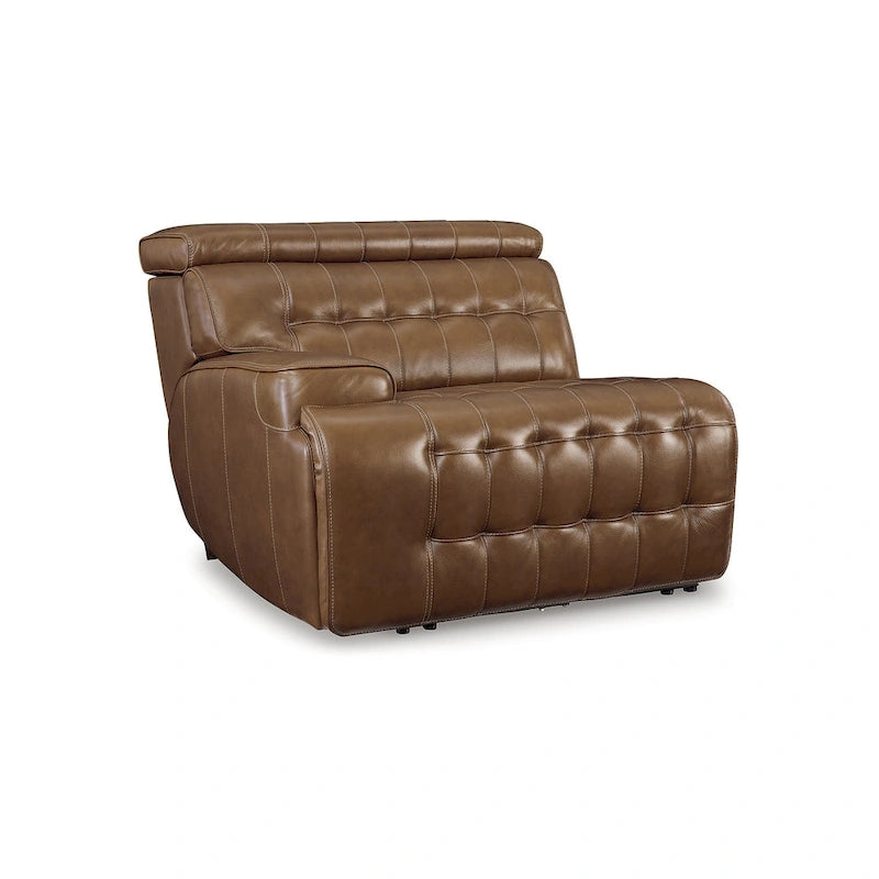 Signature Design by Ashley Temmpton mittelbraunes 5-teiliges motorisiertes Sektionssofa – 279B x 279T x 86H