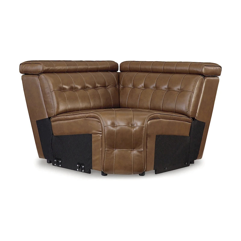 Signature Design by Ashley Temmpton mittelbraunes 5-teiliges motorisiertes Sektionssofa – 279B x 279T x 86H