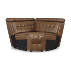 Signature Design by Ashley Temmpton mittelbraunes 5-teiliges motorisiertes Sektionssofa – 279B x 279T x 86H