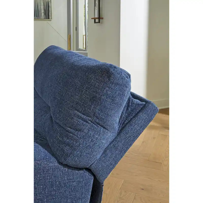 Signature Design by Ashley Acklen Place Blue 6-teiliges elektrisches Relaxsofa mit Chaiselongue – 137B x 124T x 42H
