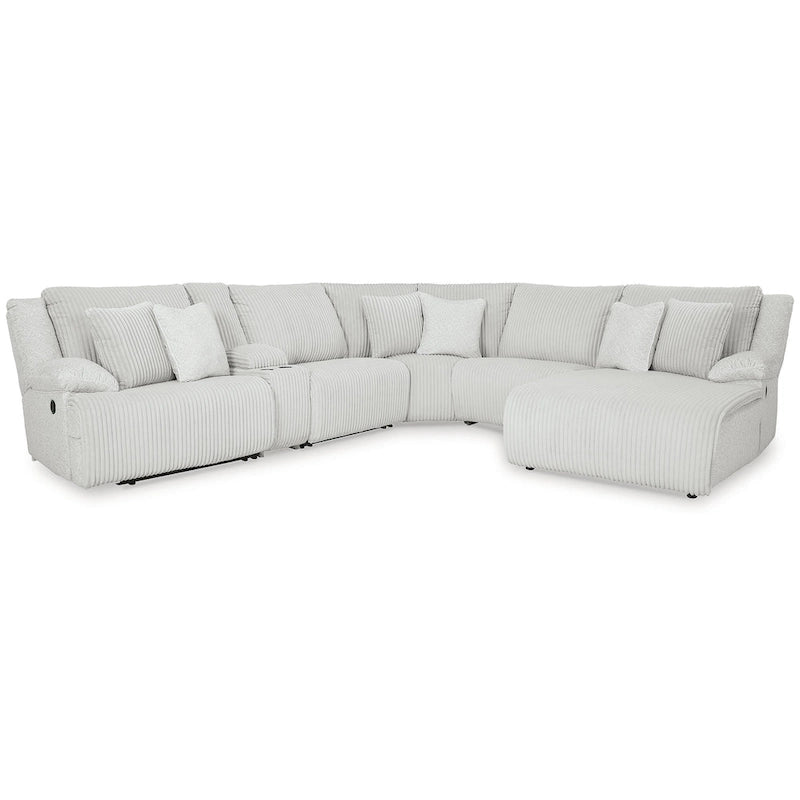 Signature Design by Ashley Top Tier hellgraues 6-teiliges Relax-Sofa mit Chaiselongue - 149,5B x 132,5T x 40H