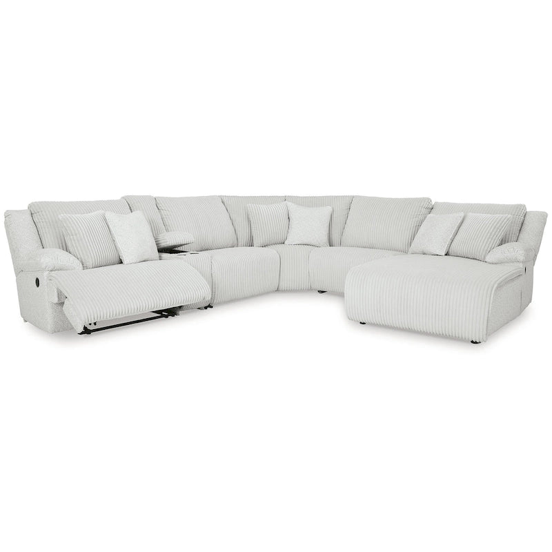 Signature Design by Ashley Top Tier hellgraues 6-teiliges Relax-Sofa mit Chaiselongue - 149,5B x 132,5T x 40H