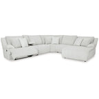 Signature Design by Ashley Top Tier hellgraues 6-teiliges Relax-Sofa mit Chaiselongue - 149,5B x 132,5T x 40H